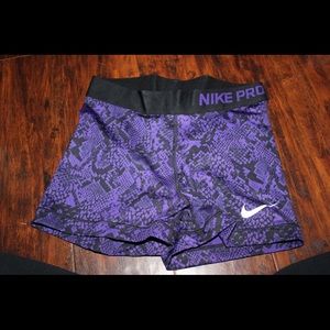 Purple Snake Skin Nike Pros